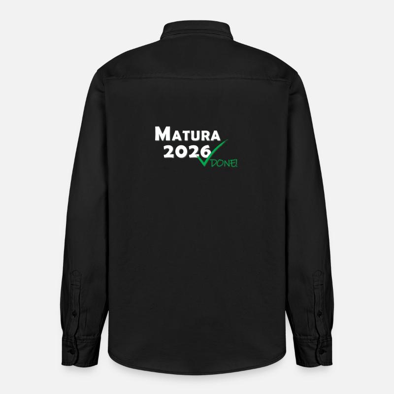 Matura 2026 Terminé - Chemise unisexe coupe décontractée bio Stanley/Stella - noir délavé