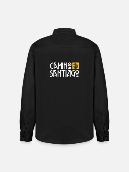 Camino de Santiago | Cammino di Santiago | Refuso Art Deco - Camicia unisex vestibilità rilassata bio di Stanley/Stella - washed black