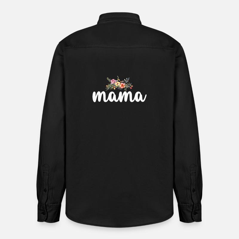 Mama Mutter - Relaxed Fit Unisex Organic Hemd von Stanley/Stella - washed Black