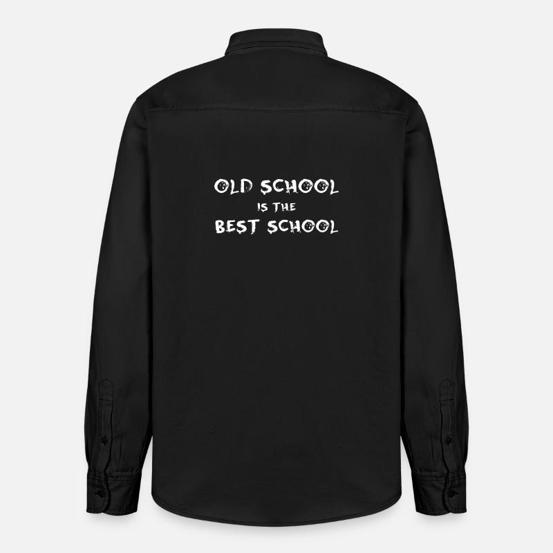 Old School est la meilleure école  - Chemise unisexe coupe décontractée bio Stanley/Stella - noir délavé