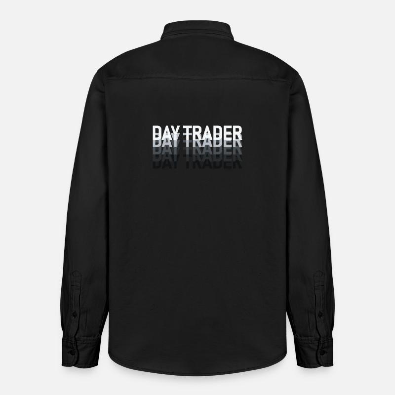 Day Trader Marché boursier Trader boursier - Chemise unisexe coupe décontractée bio Stanley/Stella - noir délavé