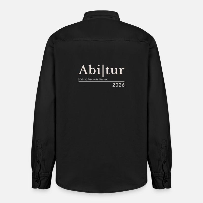 Abitur 2026 - Relaxed Fit Unisex Organic Hemd von Stanley/Stella - washed Black
