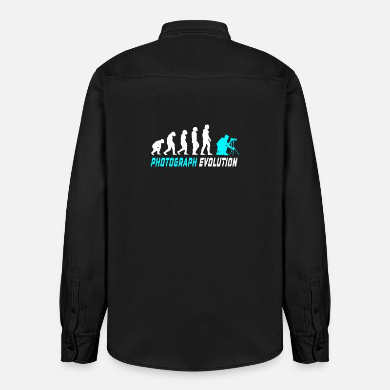 Fotograf Evolution - Relaxed Fit Unisex Organic Hemd von Stanley/Stella - washed Black