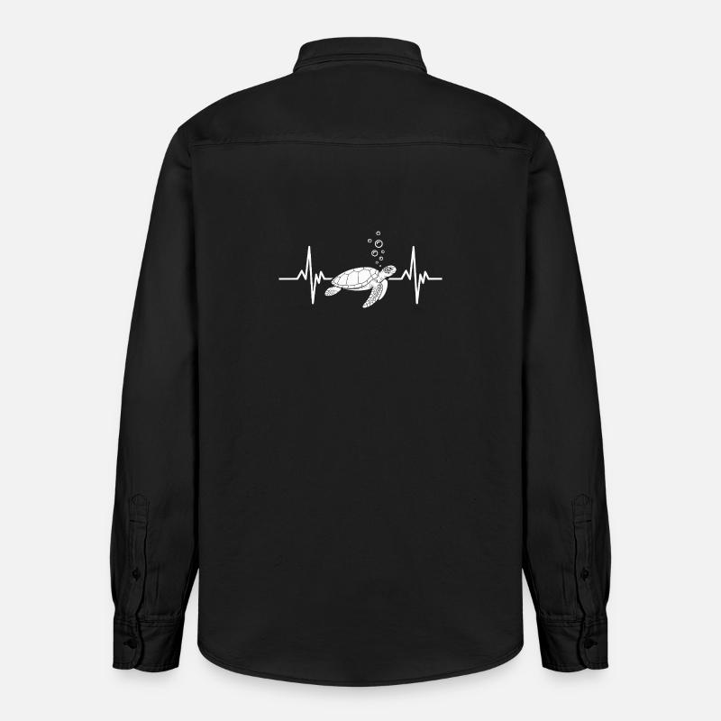 Conception de tortue sous-marine - Chemise unisexe coupe décontractée bio Stanley/Stella - noir délavé