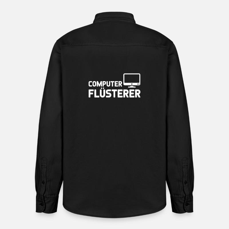 Pixelcomputer Nebula Muster - Relaxed Fit Unisex Organic Hemd von Stanley/Stella - washed Black