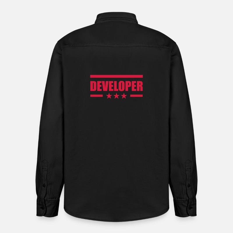 Developer - Relaxed Fit Unisex Organic Hemd von Stanley/Stella - washed Black