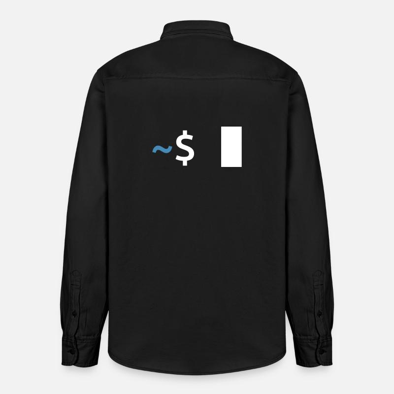 Commande Linux Shell - Chemise unisexe coupe décontractée bio Stanley/Stella - noir délavé