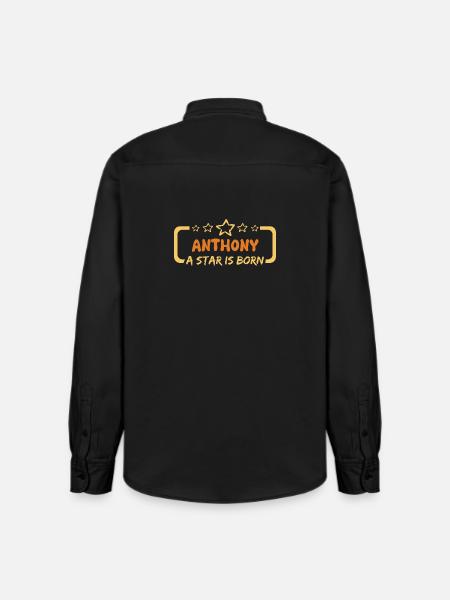 Antoine - Chemise unisexe coupe décontractée bio Stanley/Stella - noir délavé