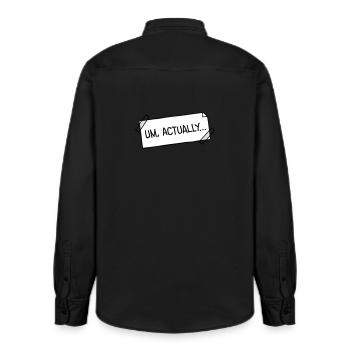 Loge de nerd pour coller des notes - Chemise unisexe coupe décontractée bio Stanley/Stella - noir délavé - Dos - AI Model Male 178 light (178cm)
