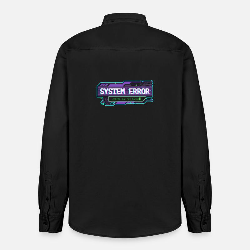 System Error – coffee.exe not found - Relaxed Fit Unisex Organic Hemd von Stanley/Stella - washed Black