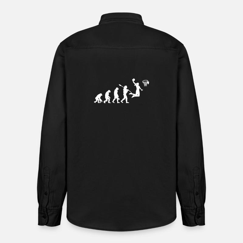 Évolution de l’athlète féminine de basket-ball - Chemise unisexe coupe décontractée bio Stanley/Stella - noir délavé
