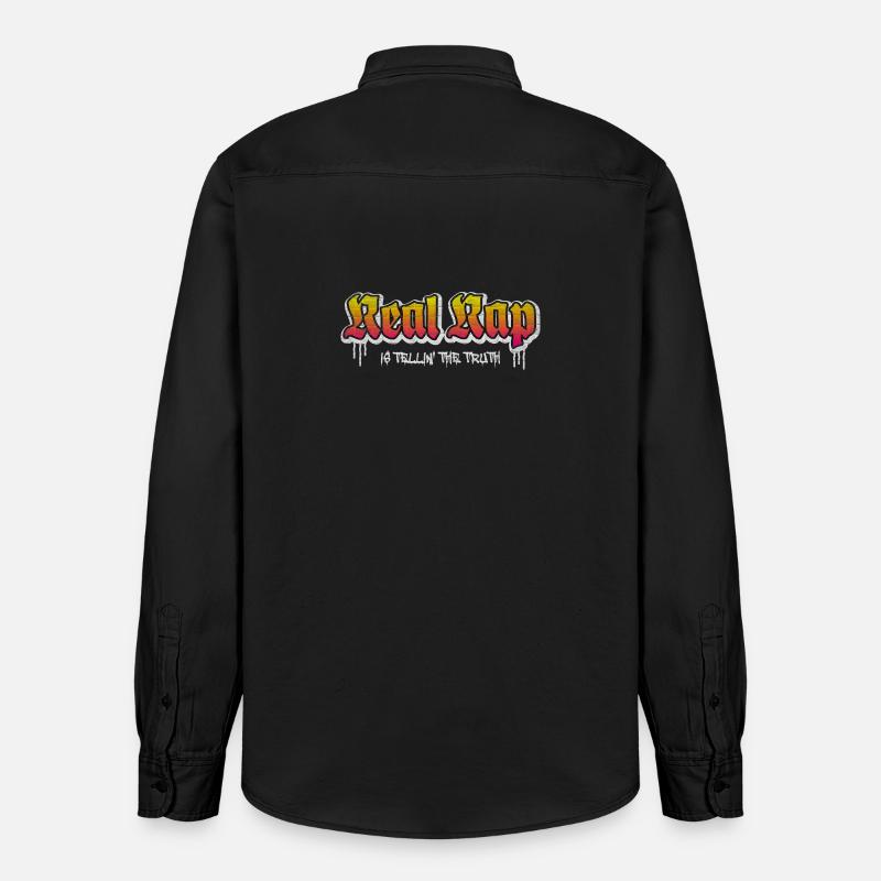 Lettrage de vrai rap - Chemise unisexe coupe décontractée bio Stanley/Stella - noir délavé