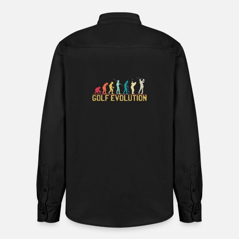 Golf Evolution Silhouette Design - Chemise unisexe coupe décontractée bio Stanley/Stella - noir délavé