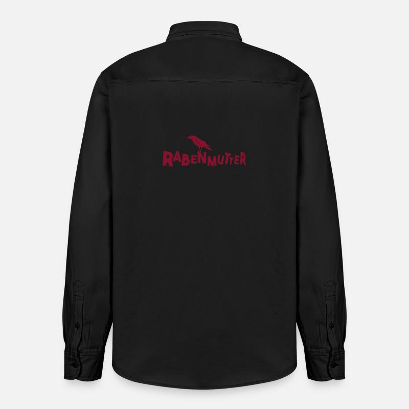 Rabenmutter - Mutter - Mama - Mami - Rabe - Relaxed Fit Unisex Organic Hemd von Stanley/Stella - washed Black