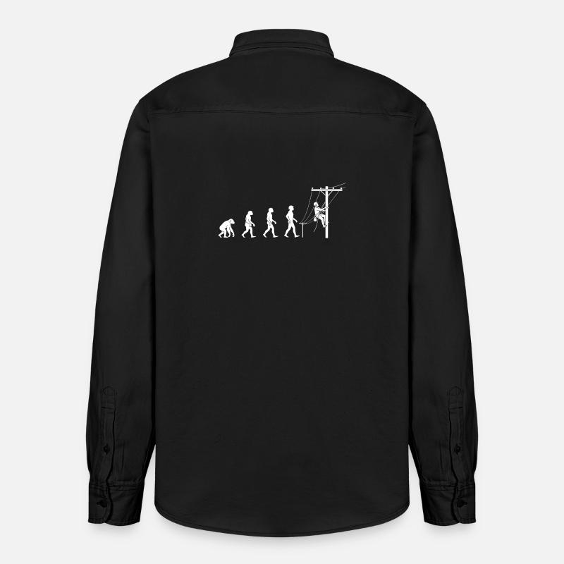 Évolution vers la technologie réseau - Chemise unisexe coupe décontractée bio Stanley/Stella - noir délavé