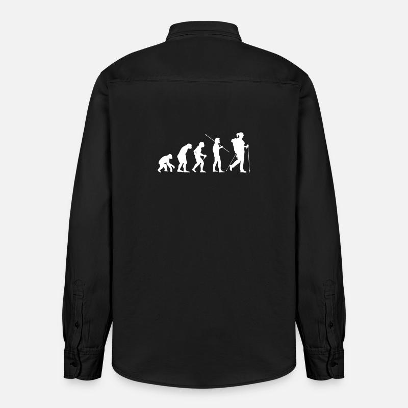 Randonneuse Evolution - Chemise unisexe coupe décontractée bio Stanley/Stella - noir délavé