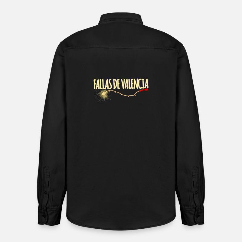 Fallas De Valencia Traca - Relaxed Fit Unisex Organic Hemd von Stanley/Stella - washed Black