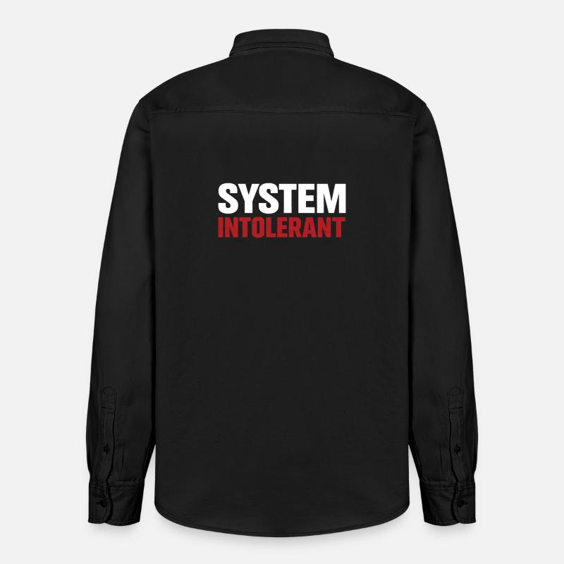 System Intolerant – Strong Statement Design - Relaxed Fit Unisex Organic Shirt by Stanley/Stella - washed black