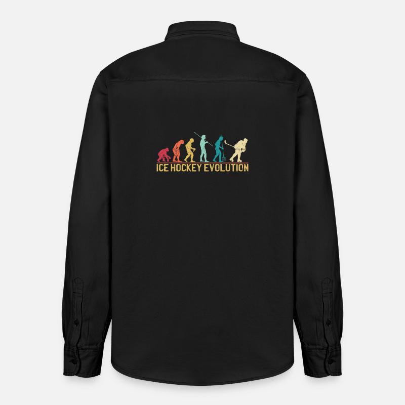 Conception de la silhouette Hockey Evolution - Chemise unisexe coupe décontractée bio Stanley/Stella - noir délavé