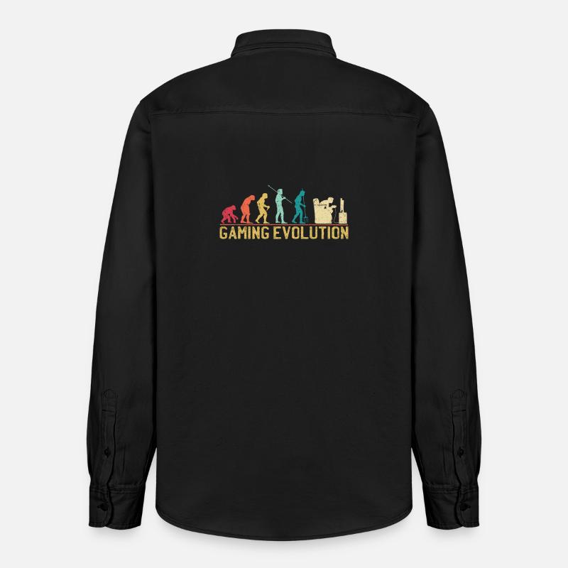Illustrations de Gaming Evolution - Chemise unisexe coupe décontractée bio Stanley/Stella - noir délavé