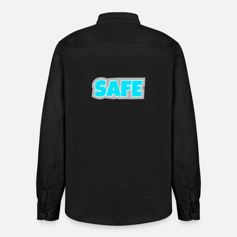Safe - eindeutig, klar und Statement pur. - Relaxed Fit Unisex Organic Hemd von Stanley/Stella - washed Black