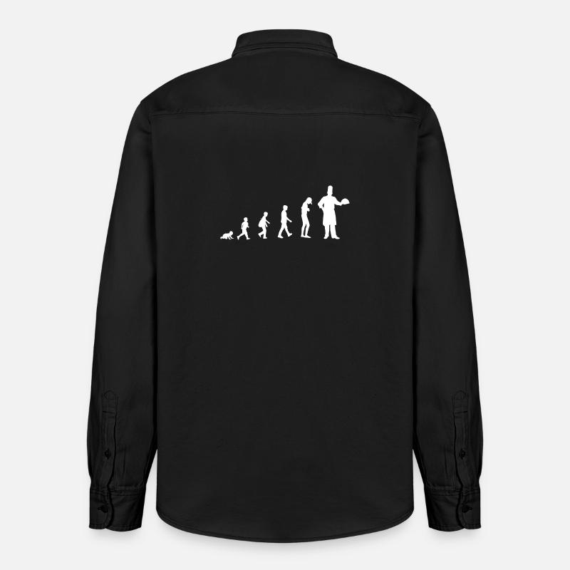 Évolution du bébé au chef / restaurant - Chemise unisexe coupe décontractée bio Stanley/Stella - noir délavé