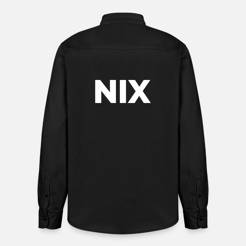 Nix - einfach nichts | Garnichts | Geschenk - Relaxed Fit Unisex Organic Hemd von Stanley/Stella - washed Black