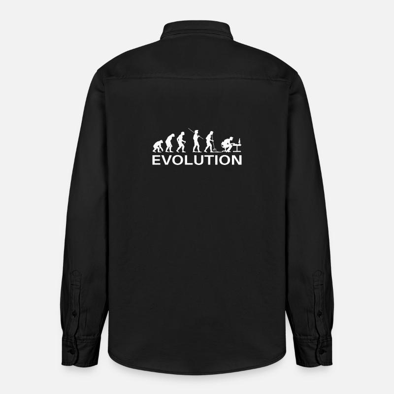 Programmeur Évolution Informaticien Développeur - Chemise unisexe coupe décontractée bio Stanley/Stella - noir délavé