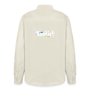 Dentist Dentist - Relaxed Fit Unisex Organic Shirt by Stanley/Stella - soft Ecru - Back - AI Model Male 178 light (178cm)