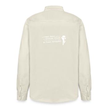 Franz Kafka-Beuys Transformation | Gregor Samsa - Relaxed Fit Unisex Organic Shirt by Stanley/Stella - soft Ecru - Back - AI Model Male 178 light (178cm)