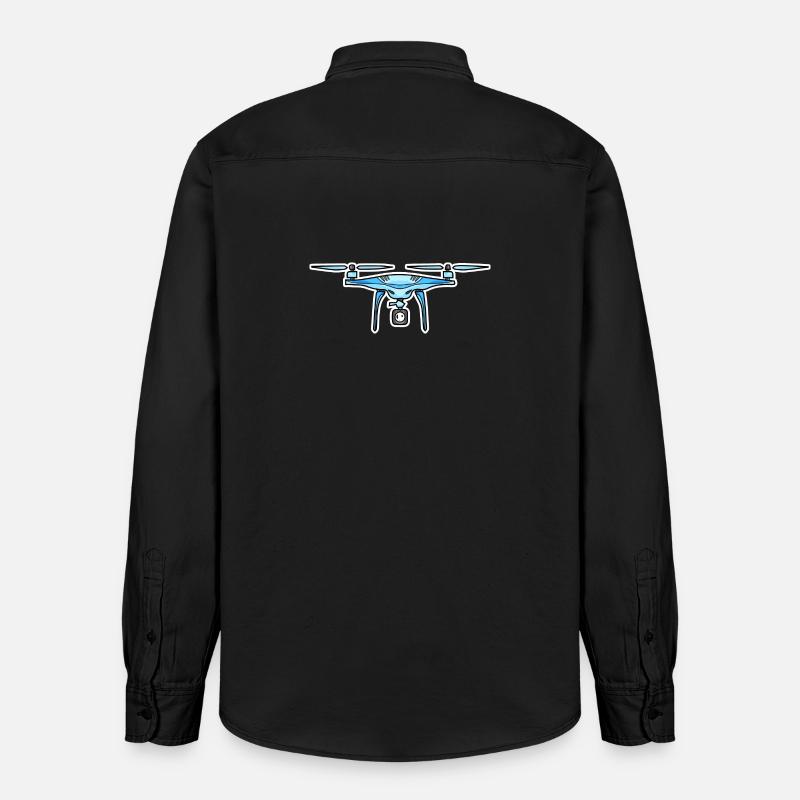 Drone Drone Drones - Relaxed Fit Unisex Organic Shirt by Stanley/Stella - washed black
