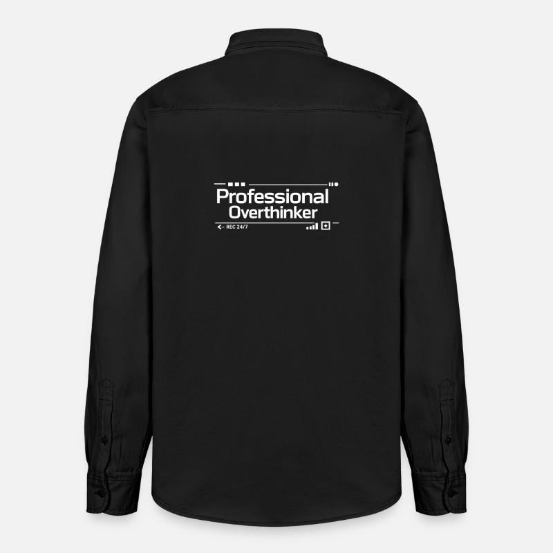 INTELLECTUEL PROFESSIONNEL : Nerd - Chemise unisexe coupe décontractée bio Stanley/Stella - noir délavé
