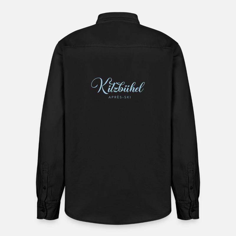KITZBÜHEL Apres-Ski Austria Österreich - Chemise unisexe coupe décontractée bio Stanley/Stella - noir délavé