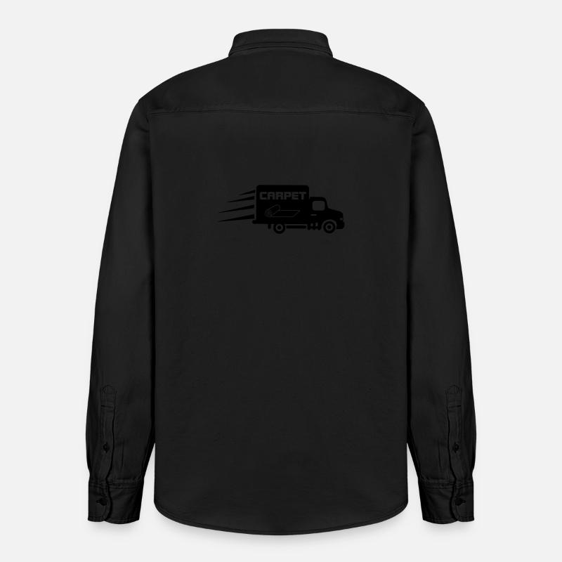 Teppichrollen Logo Auto - Relaxed Fit Unisex Organic Hemd von Stanley/Stella - washed Black