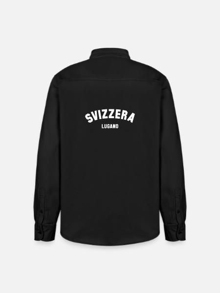 LUGANO Svizzera Switzerland Schweiz - Relaxed Fit Unisex Organic Shirt by Stanley/Stella - washed black