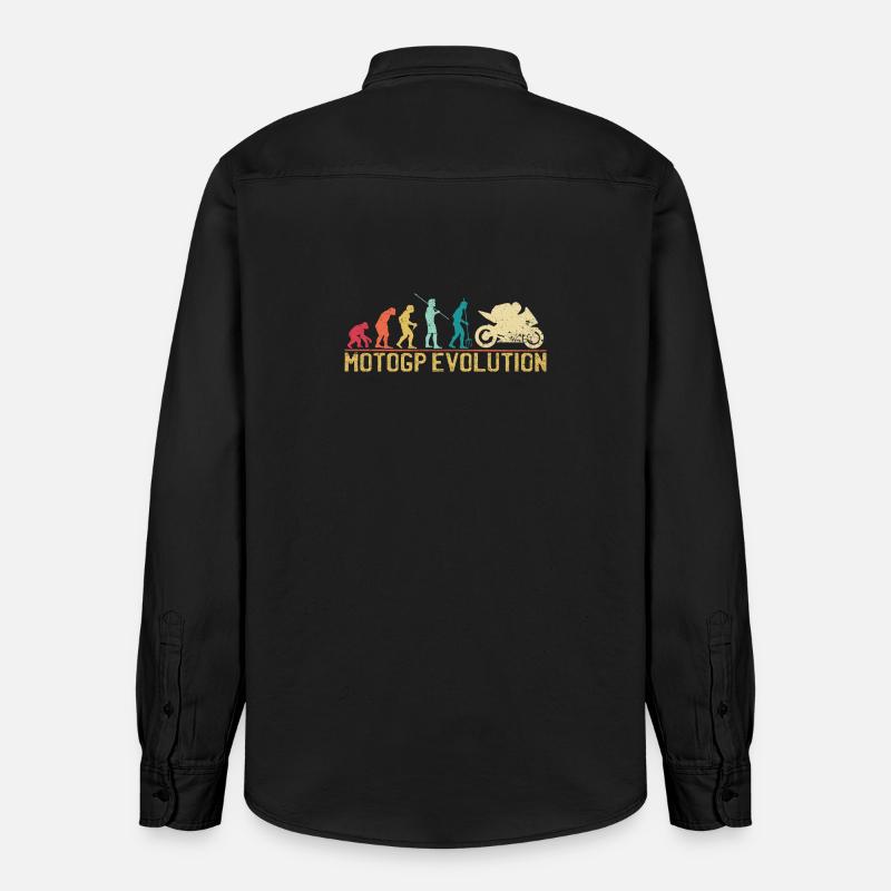 Conception de la silhouette Motocross Evolution - Chemise unisexe coupe décontractée bio Stanley/Stella - noir délavé