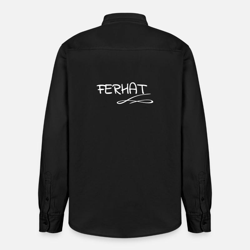 Ferhat - Chemise unisexe coupe décontractée bio Stanley/Stella - noir délavé