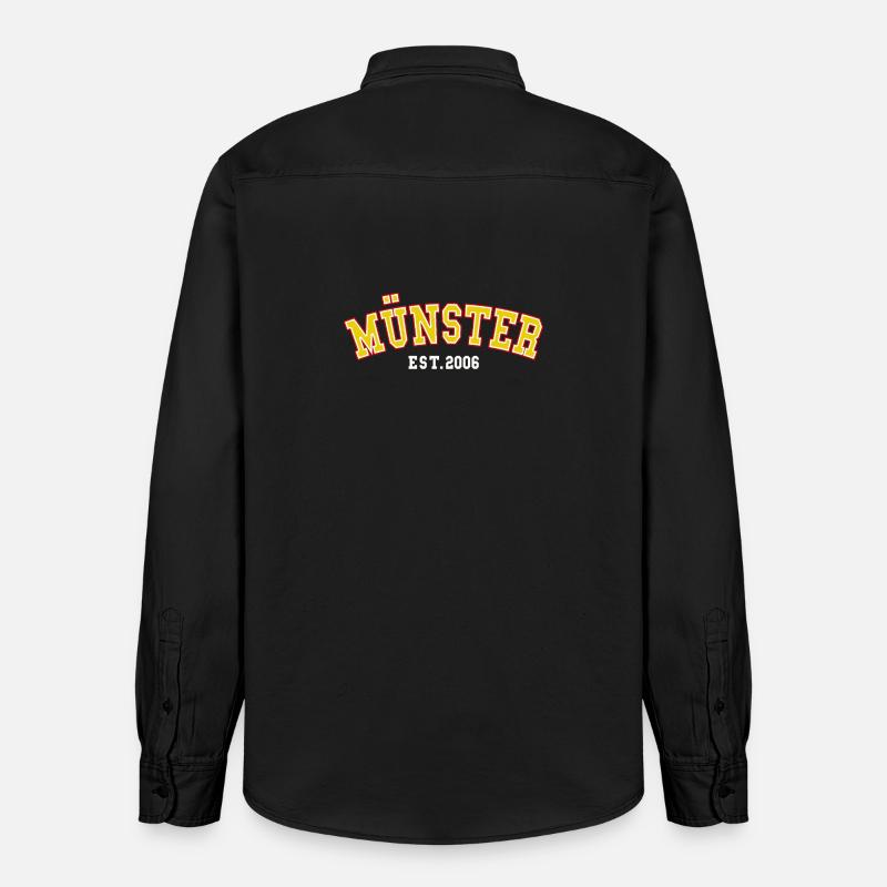 Münster Fondée en 2006 - Chemise unisexe coupe décontractée bio Stanley/Stella - noir délavé