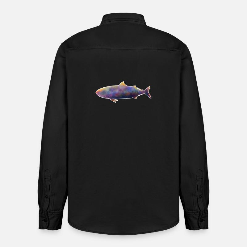Mackerel.1 - Chemise unisexe coupe décontractée bio Stanley/Stella - noir délavé