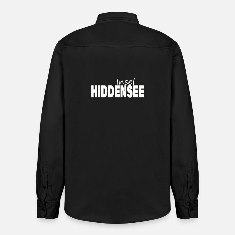 Insel HIDDENSEE - Relaxed Fit Unisex Organic Hemd von Stanley/Stella - washed Black