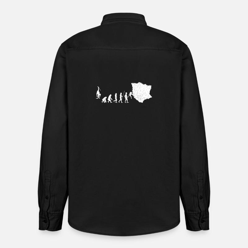 Evolution zur Abenteuer-Silhouette - Relaxed Fit Unisex Organic Hemd von Stanley/Stella - washed Black