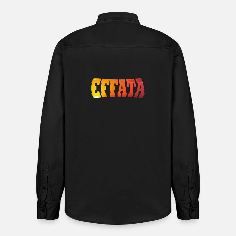 EFFATA - Relaxed Fit Unisex Organic Shirt by Stanley/Stella - washed black