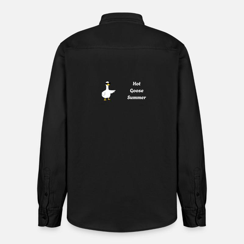 Été chaud de l’oie - Chemise unisexe coupe décontractée bio Stanley/Stella - noir délavé