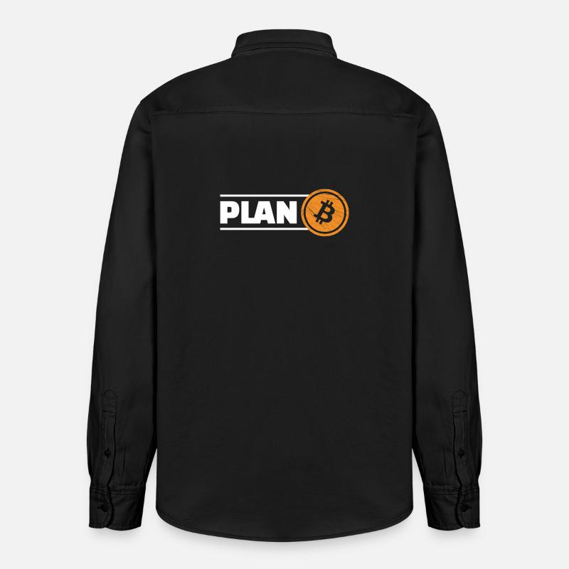 Bitcoin Plan B - Relaxed Fit Unisex Organic Hemd von Stanley/Stella - washed Black