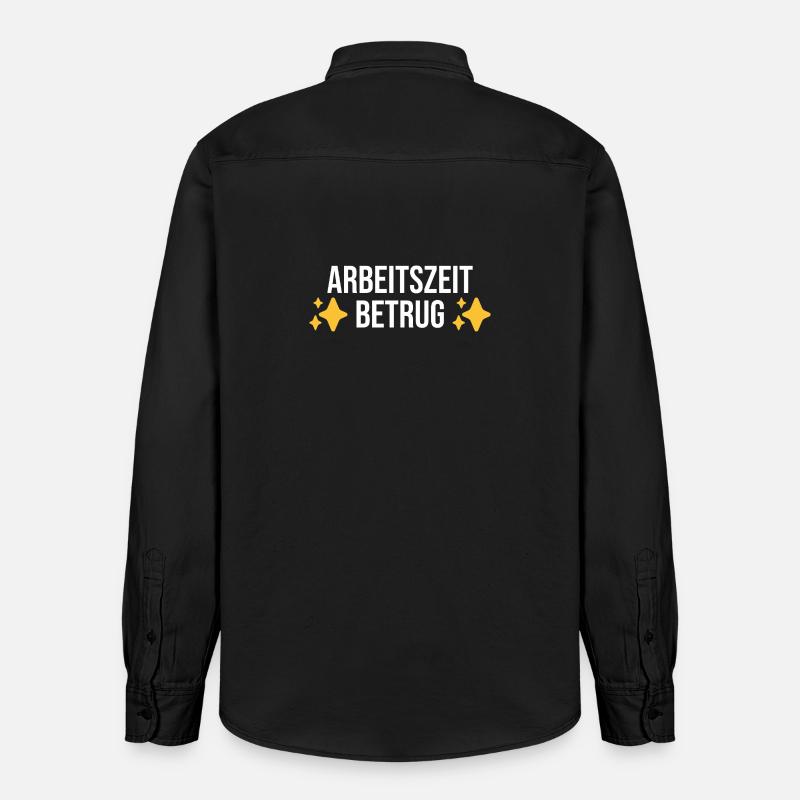 Fraude au temps de travailMeme - Chemise unisexe coupe décontractée bio Stanley/Stella - noir délavé