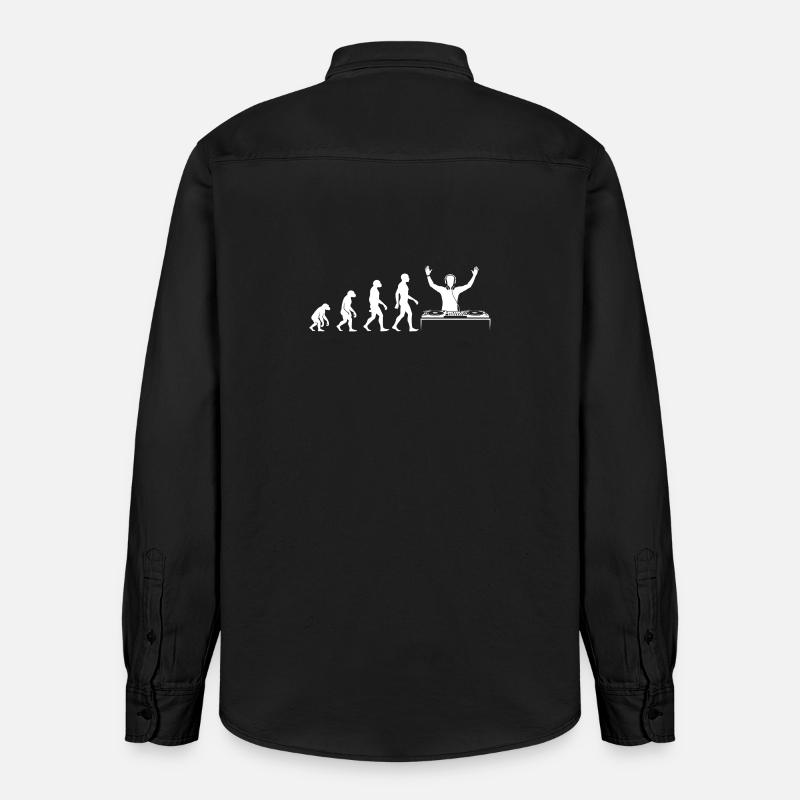 Evolution zum DJ mit Turntable - Relaxed Fit Unisex Organic Hemd von Stanley/Stella - washed Black