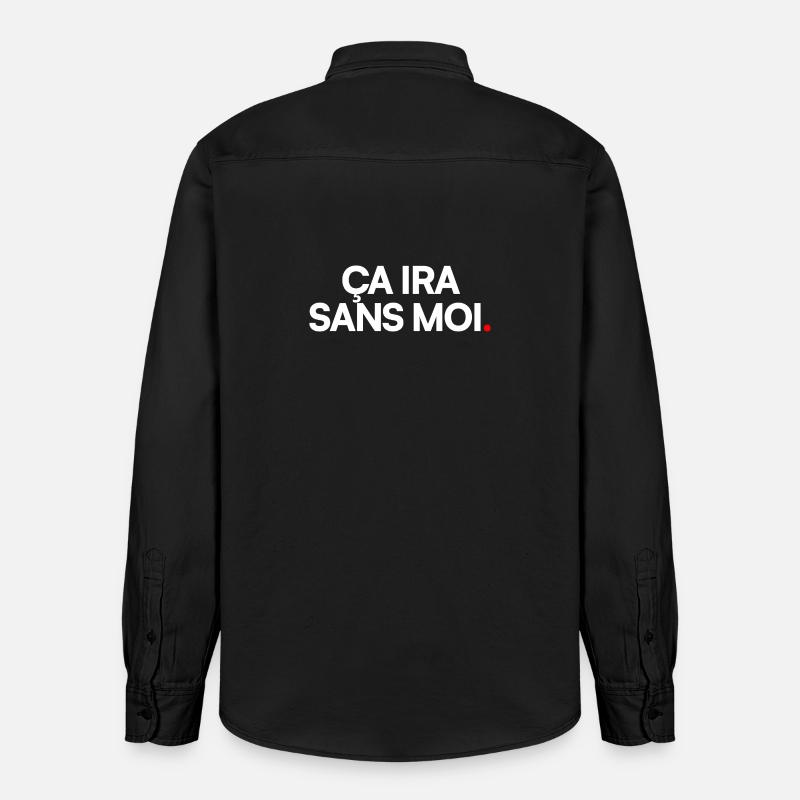 Ça ira sans moi - Chemise unisexe coupe décontractée bio Stanley/Stella - noir délavé
