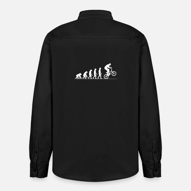 Motif du T-shirt Evolution BMX - Chemise unisexe coupe décontractée bio Stanley/Stella - noir délavé