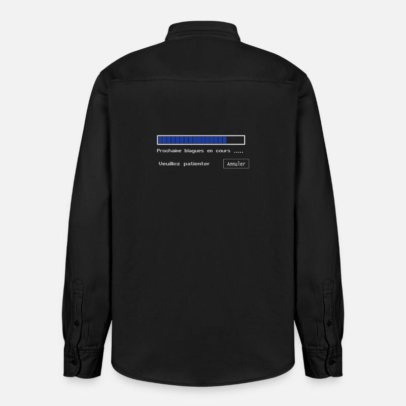 Blagues en cours - Chemise unisexe coupe décontractée bio Stanley/Stella - noir délavé