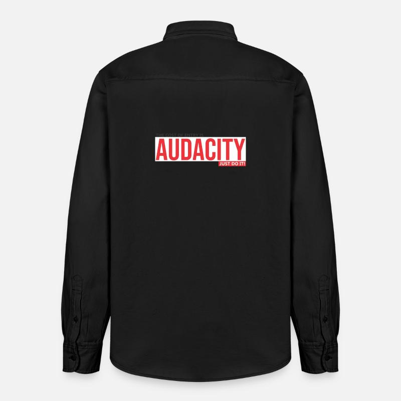 Audace, courage de sauter - Chemise unisexe coupe décontractée bio Stanley/Stella - noir délavé